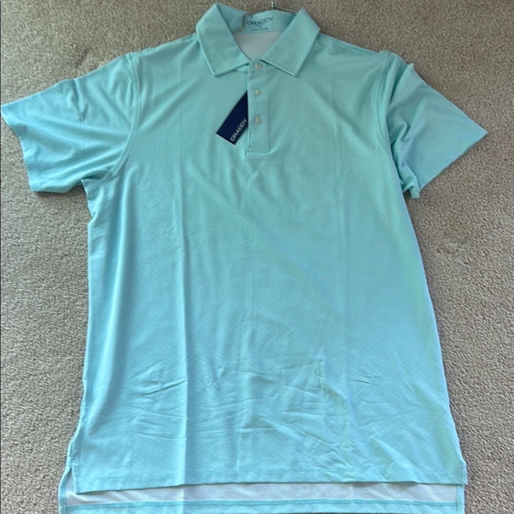 Blue Polo Shirt with Short Sleeves and Classic Collar